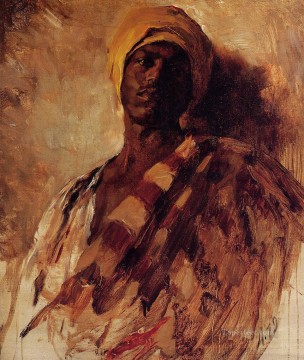  Guard Oil Painting - Guard of the Harem study portrait Frank Duveneck